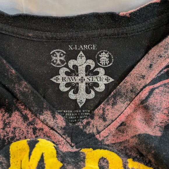 REDEMPTION men's unique graphic tee-shirt from RAW STATE by Affliction - size XL - Picture 6 of 7